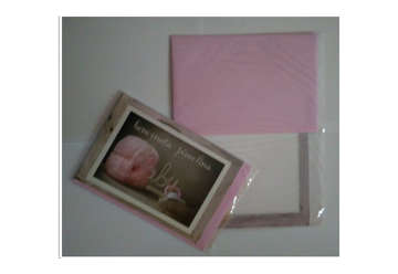 Immagine di Biglietto glitter nascita con busta rosa