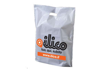 Immagine di Shopper bianca Ilico in plastica 28x40cm