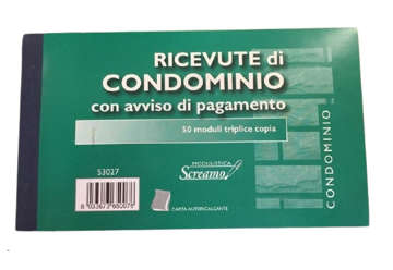 Immagine di Blocco Ricevute Condomio + Avviso Pagamento 3 copie 17x10cm