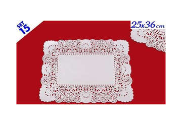 Immagine di Set centrini per dolci 25x36cm 15pz