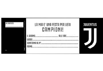 Immagine di Invite a festa Juventus - Blocchetto da 20pz