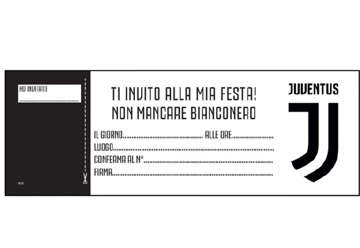 Immagine di Invite a festa Juventus - Blocchetto da 20pz