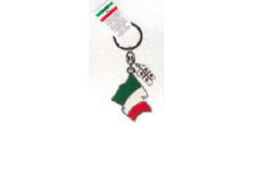 Immagine di Portachiavi metallo bandiera Italia + Sardegna 4Mori