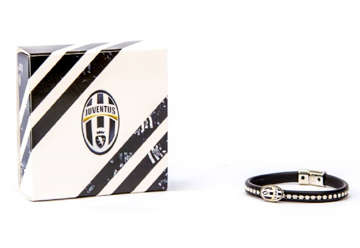 Immagine di BRACCIALE PVC NERO CON CRISTALLI PRECIOSA E CREST