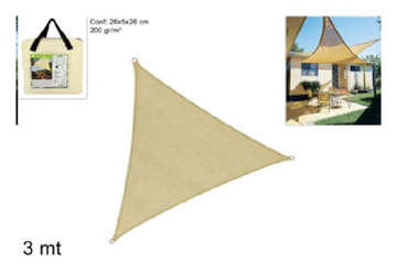 Immagine di Telo triangolare 3x3x3cm 200g/m2 beige