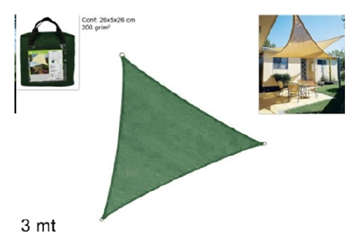 Immagine di Telo triangolare 3x3x3cm 200g/m2 verde