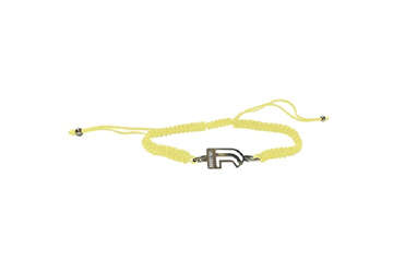 Immagine di Bracciale in corda giallo e J in acciaio