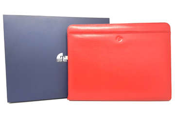 Immagine di Porta blocco e tablet Saffiano in pelle rosso