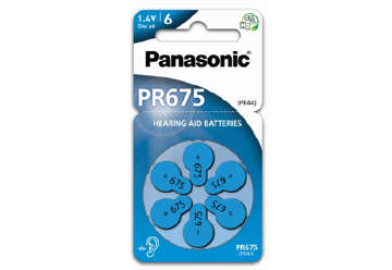 Immagine di Pile Panasonic zinco aria per acustica pr675